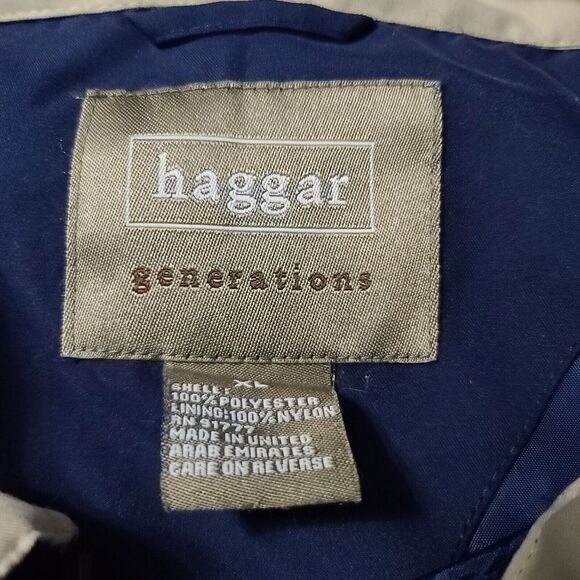 Haggar Generations Mens Jacket Blue Size XL 100% Polyester Long Sleeve Zip Up - Picture 6 of 12